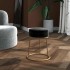 Hocker redondo negro
