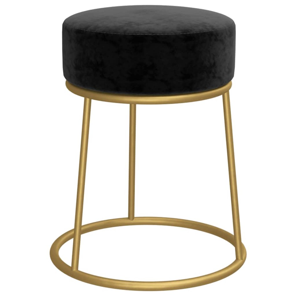 Hocker redondo negro