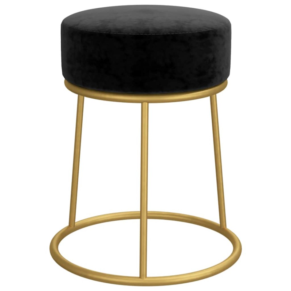 Hocker redondo negro