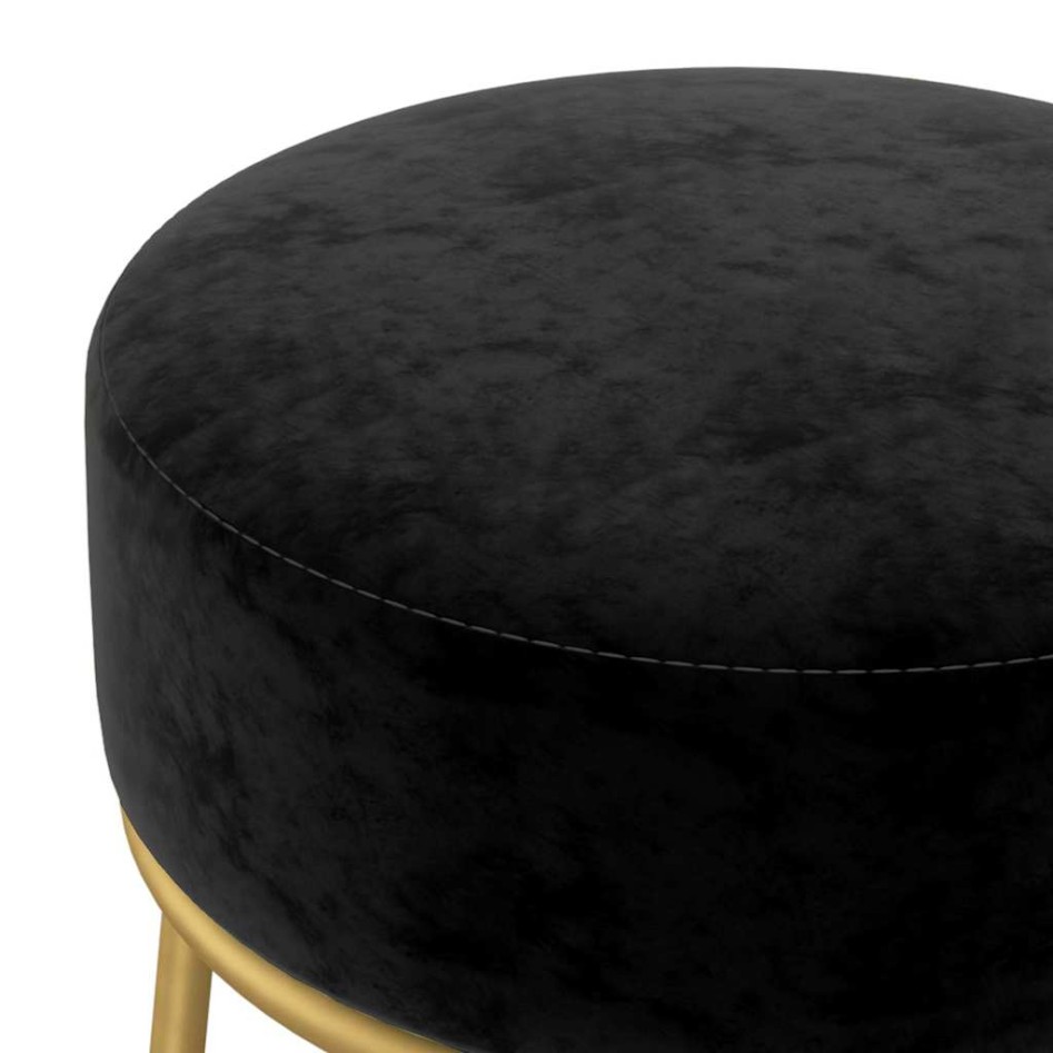 Hocker redondo negro