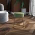 Hocker redondo verde mostaza