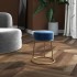Hocker redondo azul