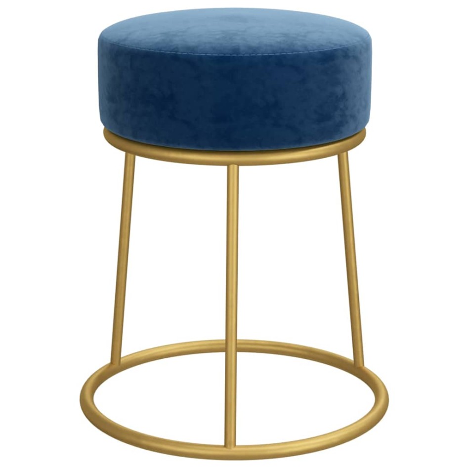 Hocker redondo azul