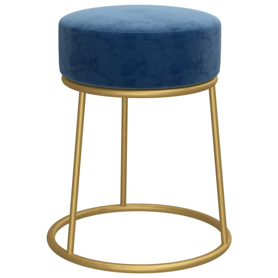Hocker redondo azul
