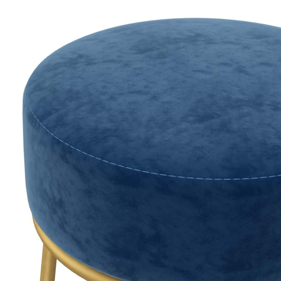 Hocker redondo azul