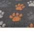 Alfombra de cocina lavable terciopelo dibujo de patas 60x180