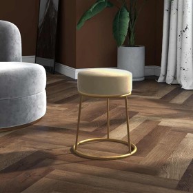 Hocker redondo gris oscuro