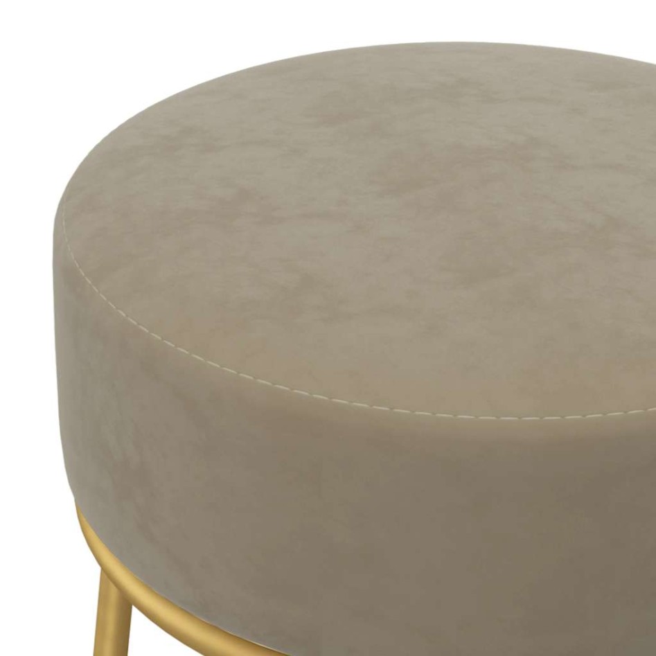 Hocker redondo gris oscuro