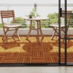 Baldosas de terraza diseño vertical 10 unidades acacia 30x30 cm