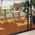 Baldosas de terraza diseño vertical 10 unidades acacia 30x30