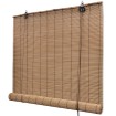 Persianas enrollables de bambú marrón 140x160 cm