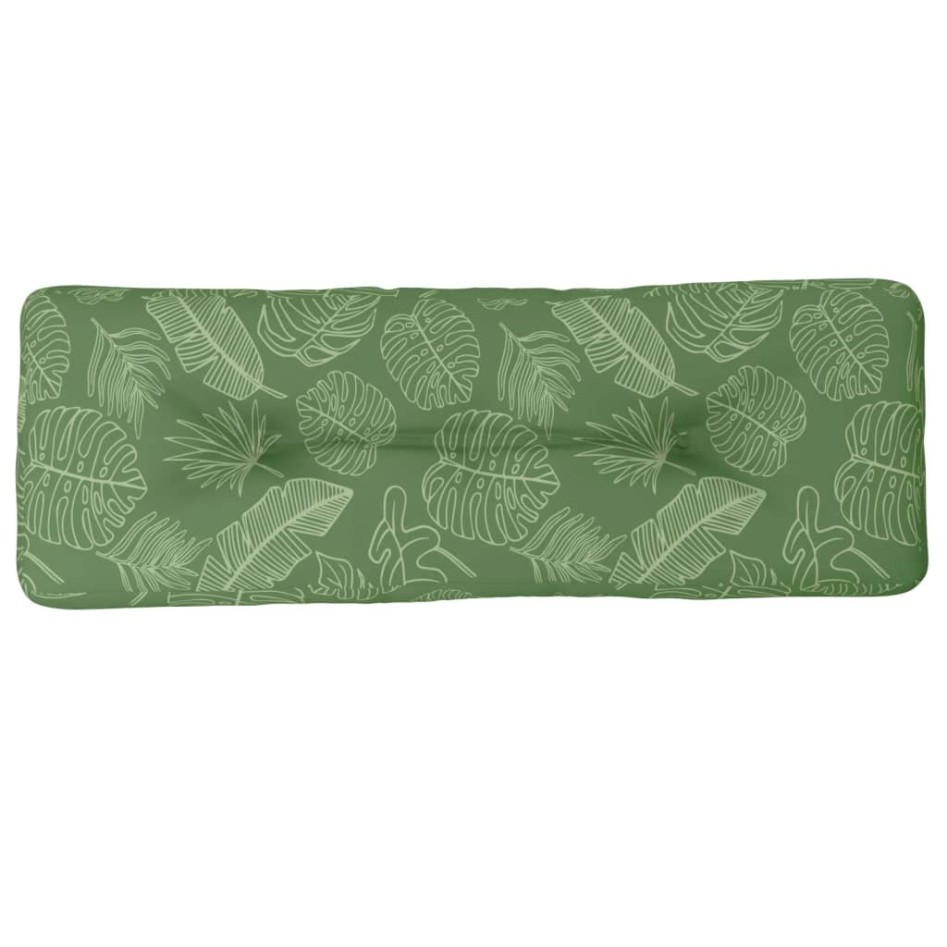 Cojín para sofá de palets tela estampado de hojas 120x40x12