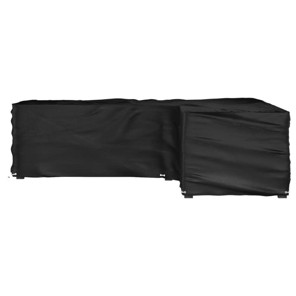 Funda para muebles de jardín forma de L 16 ojales 285x285x70