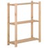 Estantería de 3 niveles madera pino maciza 60x28,5x90