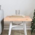 Tablero de mesa madera maciza borde natural 40x40x(2-4)