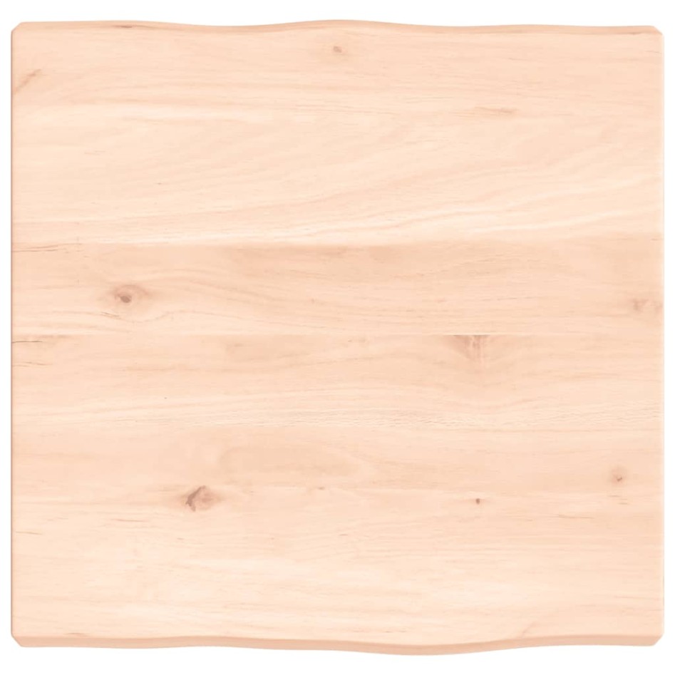 Tablero de mesa madera maciza borde natural 40x40x(2-4)
