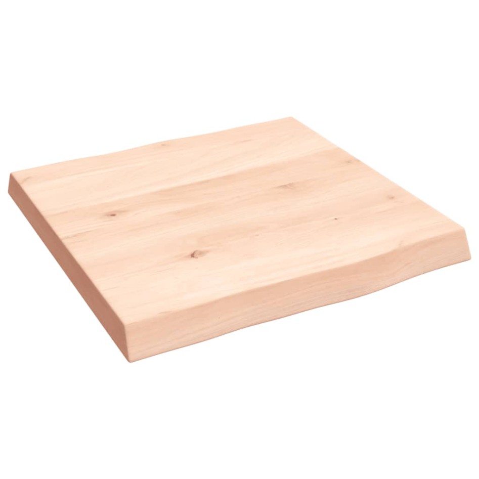 Tablero de mesa madera maciza borde natural 40x40x(2-4)