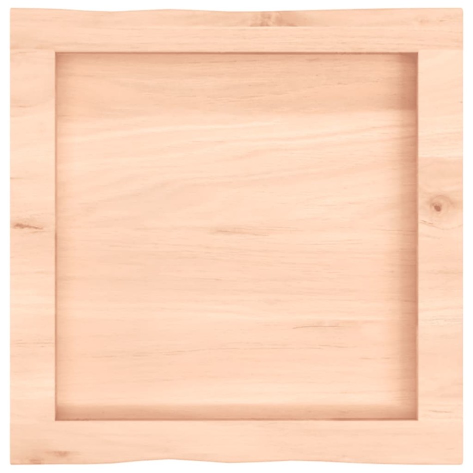 Tablero de mesa madera maciza borde natural 40x40x(2-4)