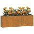 Jardineras de pared 2 uds acero corten oxidado 53x10x17
