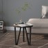 Mesita de centro MDF negro y amarillo Ø35
