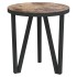Mesita de centro MDF negro y amarillo Ø35