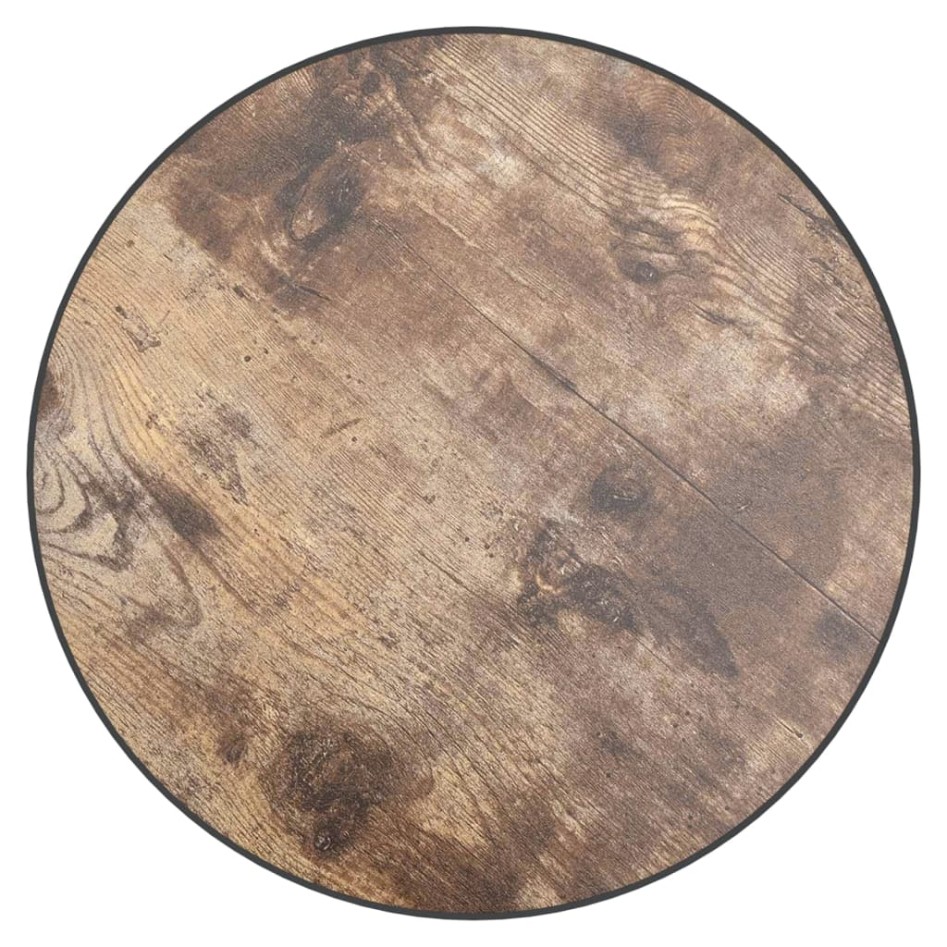 Mesita de centro MDF negro y amarillo Ø35