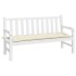 Cojín para banco de jardín tela Oxford crema 150x50x7