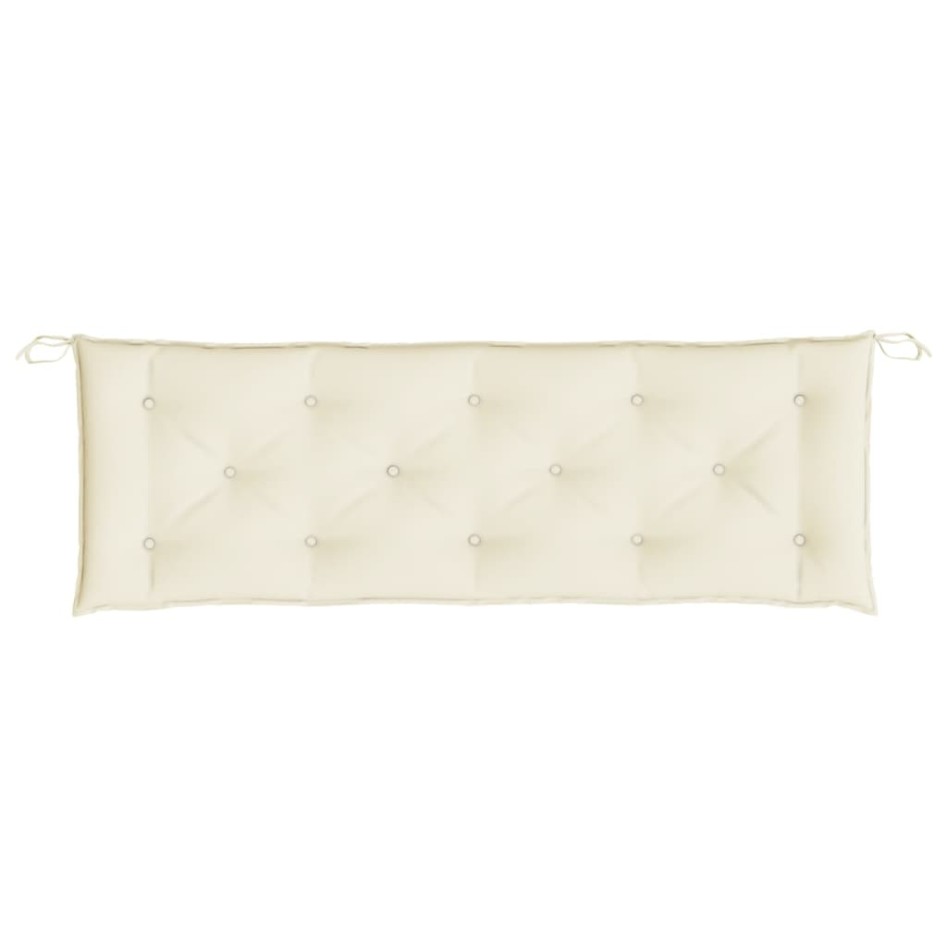 Cojín para banco de jardín tela Oxford crema 150x50x7