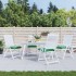 Cojines de silla de jardín 4 uds tela Oxford verde 40x40x7