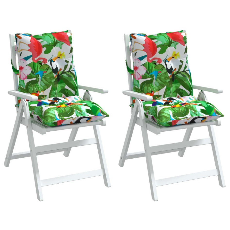 Cojines de silla de respaldo bajo 2 uds tela Oxford