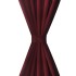 2 cortinas micro-satinadas con trabillas color burdeos, 140 x 225