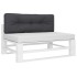 Cojín para sofá de palets de tela gris antracita 120x40x12