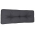 Cojín para sofá de palets de tela gris antracita 120x40x12