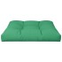 Cojín para sofá de palets de tela verde 70x70x12