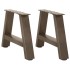 Patas de mesa de centro forma A 2uds acero 30x(30-31)