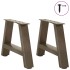 Patas de mesa de centro forma A 2uds acero 30x(30-31)