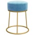 Hocker redondo azul claro