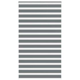 Estor cebra gris oscuro tejido ancho 125,9 cm