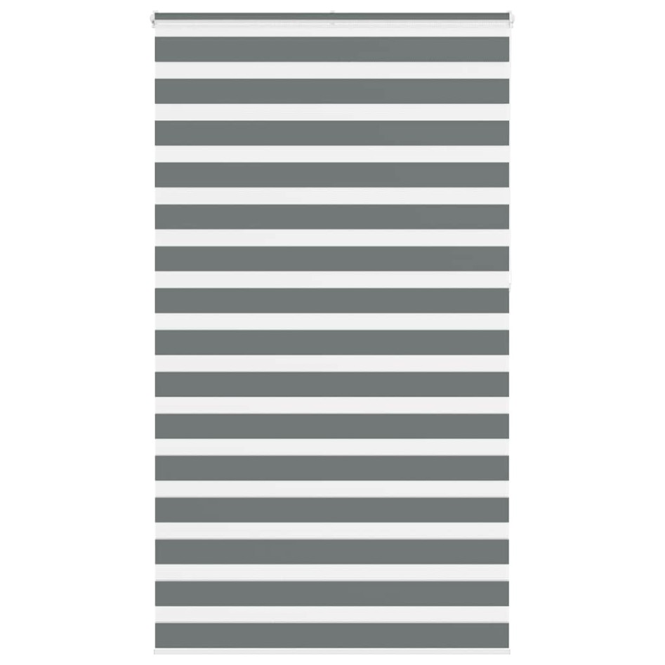 Estor cebra gris oscuro tejido ancho 125,9 cm