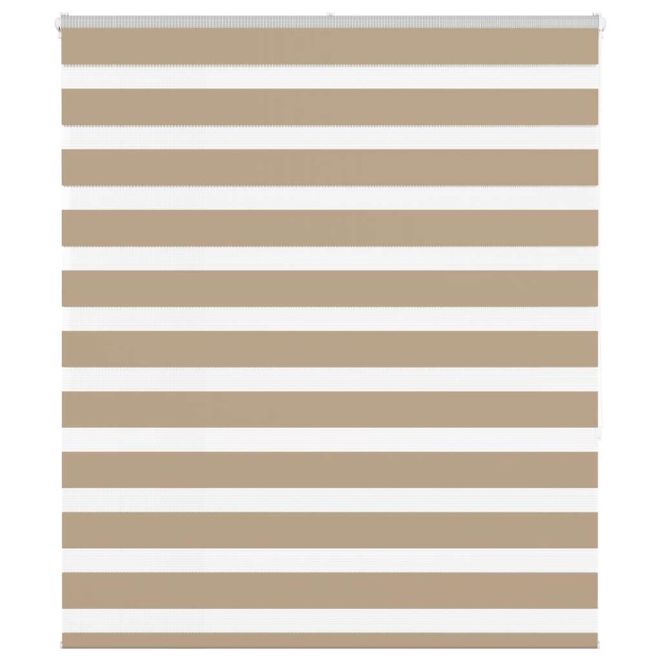 Estor cebra marrón arena tejido ancho 130,9 cm