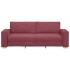 Sofá de 3 Plazas Gris Claro 59 cm Tela Rojo Vino Poliéster