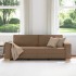 Sofá VidaXL Gris Claro de 59 cm de Tela Marrón Tela y Madera
