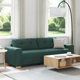 Verde oscuro Tapicería de tela, Patas de madera