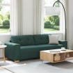 Verde oscuro Tapicería de tela, Patas de madera Grande