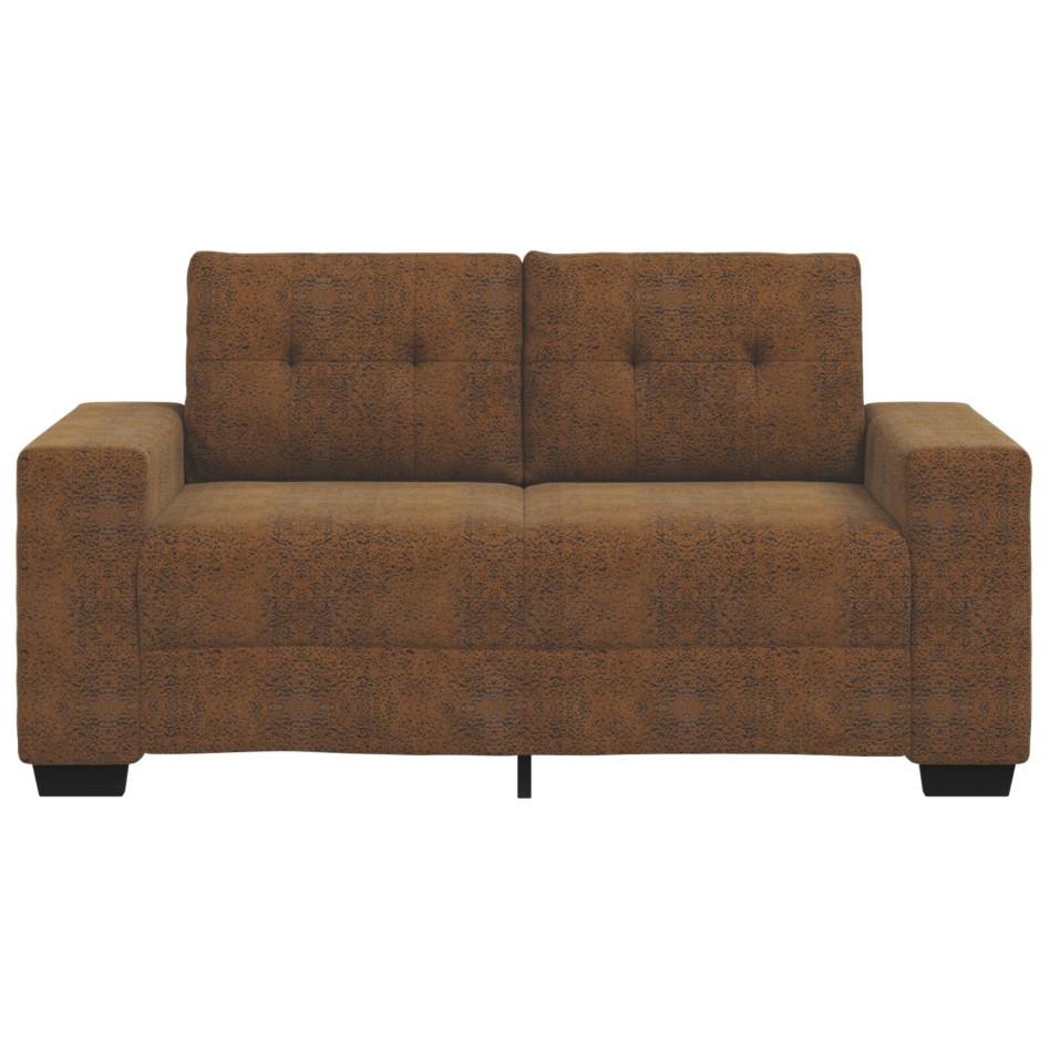 Marrón Tela, Madera Mediano Durable Sofá Loveseat