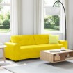 Sofá Amarillo de Terciopelo Terciopelo, Madera Mediano