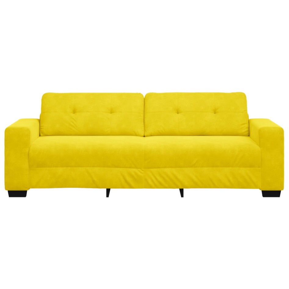 Sofá Amarillo de Terciopelo Terciopelo, Madera