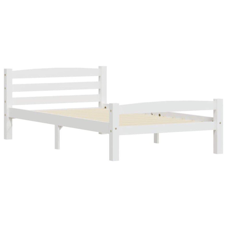 Estructura de cama sin colchón madera de pino blanco 90x200