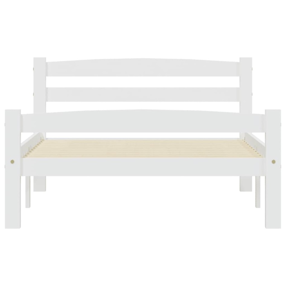 Estructura de cama sin colchón madera de pino blanco 90x200