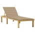 Tumbona con cojín beige madera de pino